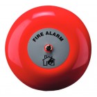 Klaxon 8 Inch Weatherproof Fire Alarm Bell in Red 24v - TAA-0020 (18-980854)
